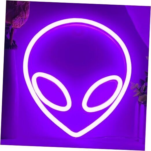 Alien Neon Sign Purple Alien Light, Alien Neon Lights Alien LED Sign Alien 