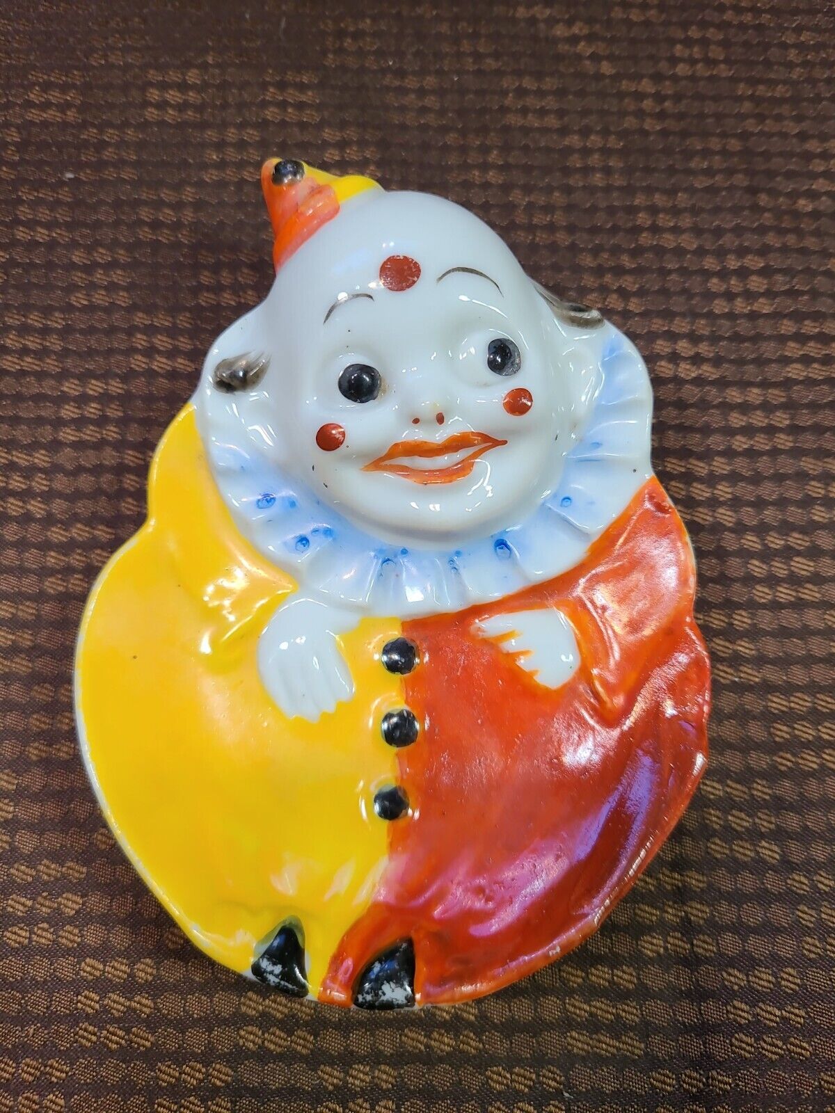 1930\'s Porcelain Clown Trinket Dish Ash Tray Ceramic