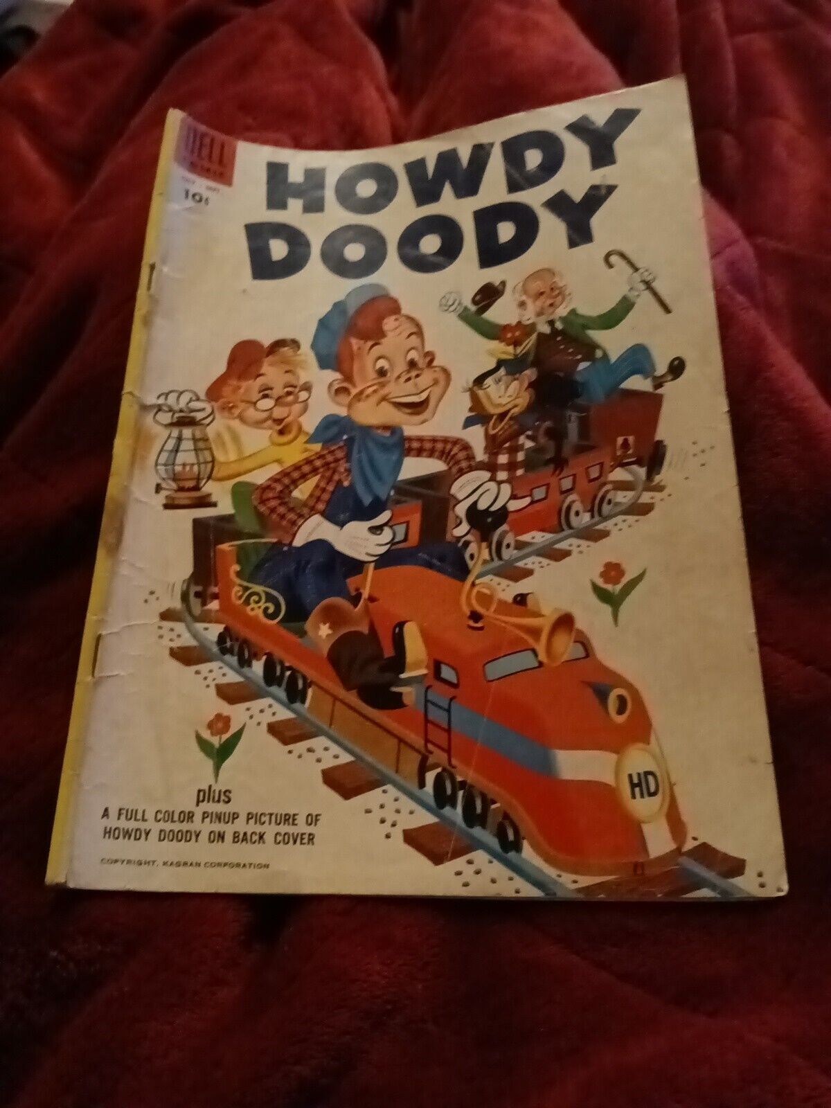 Vintage 1955 Howdy Doody Comic Book #34 July - September Dell Train Cover RARE