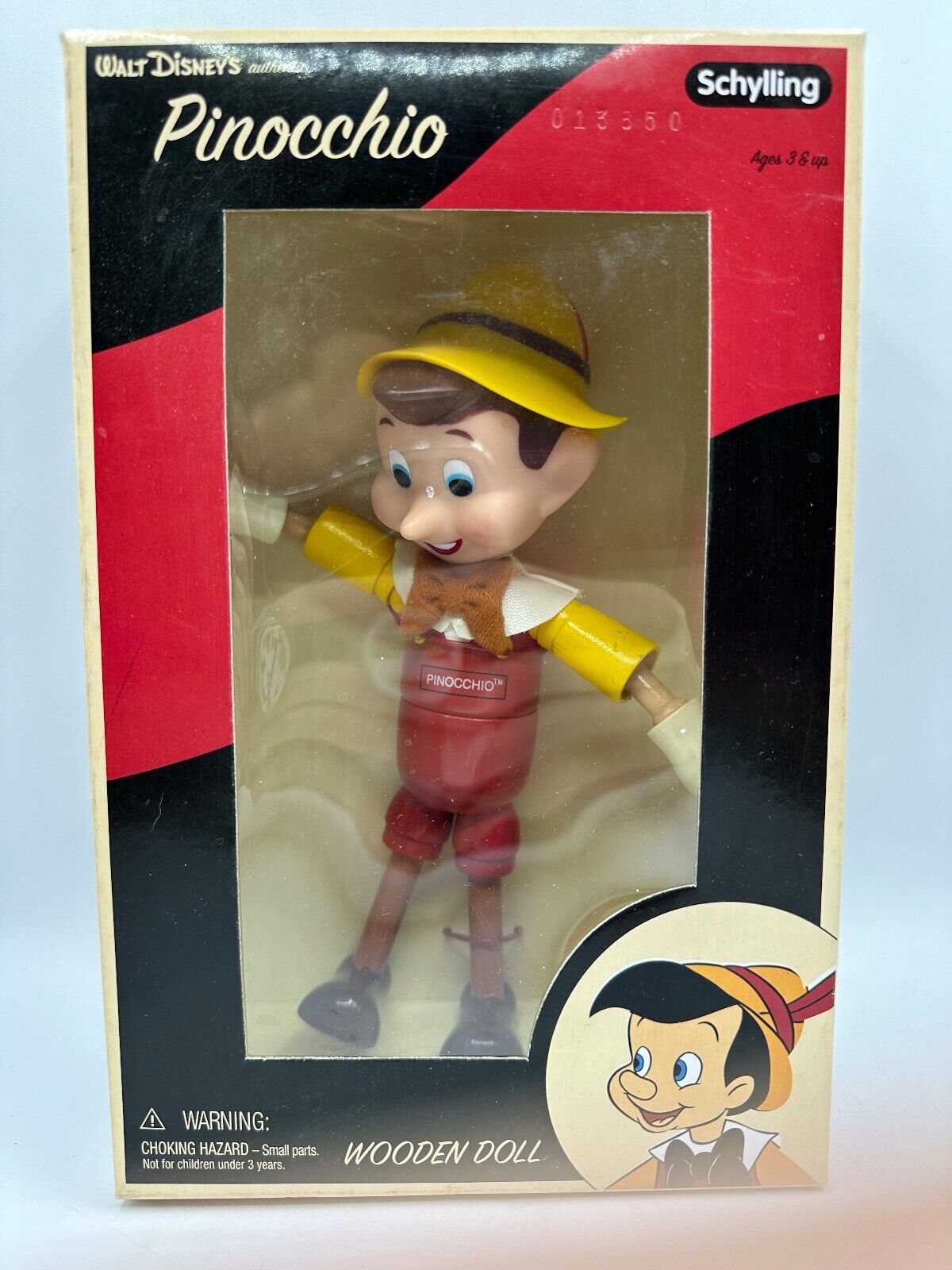 Vintage Pinocchio Walt Disney Authentic Schylling Wooden Doll Pinocchio NEW