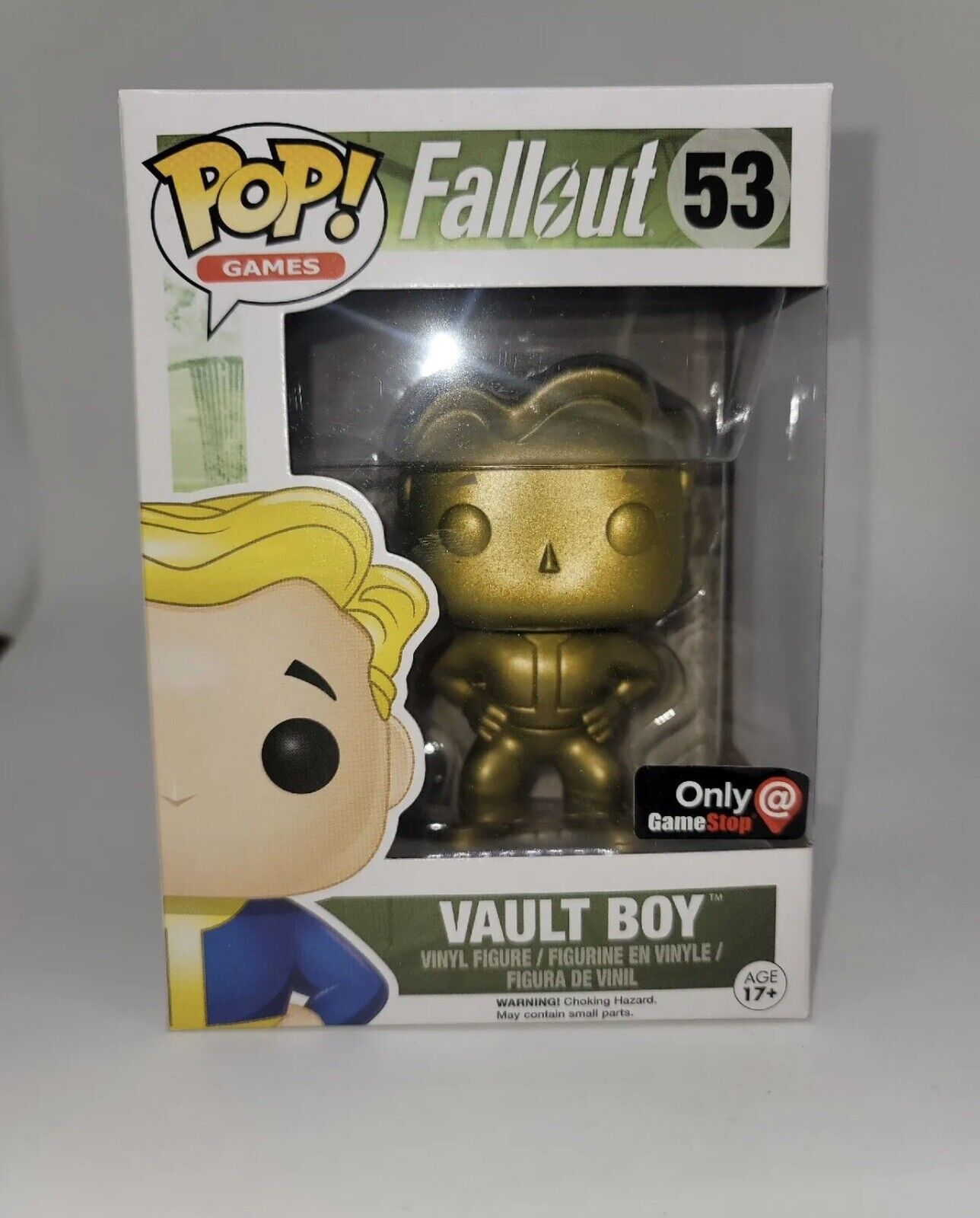 Vault Boy #53 Gold Funko Pop Games Fallout Gamestop Exclusive