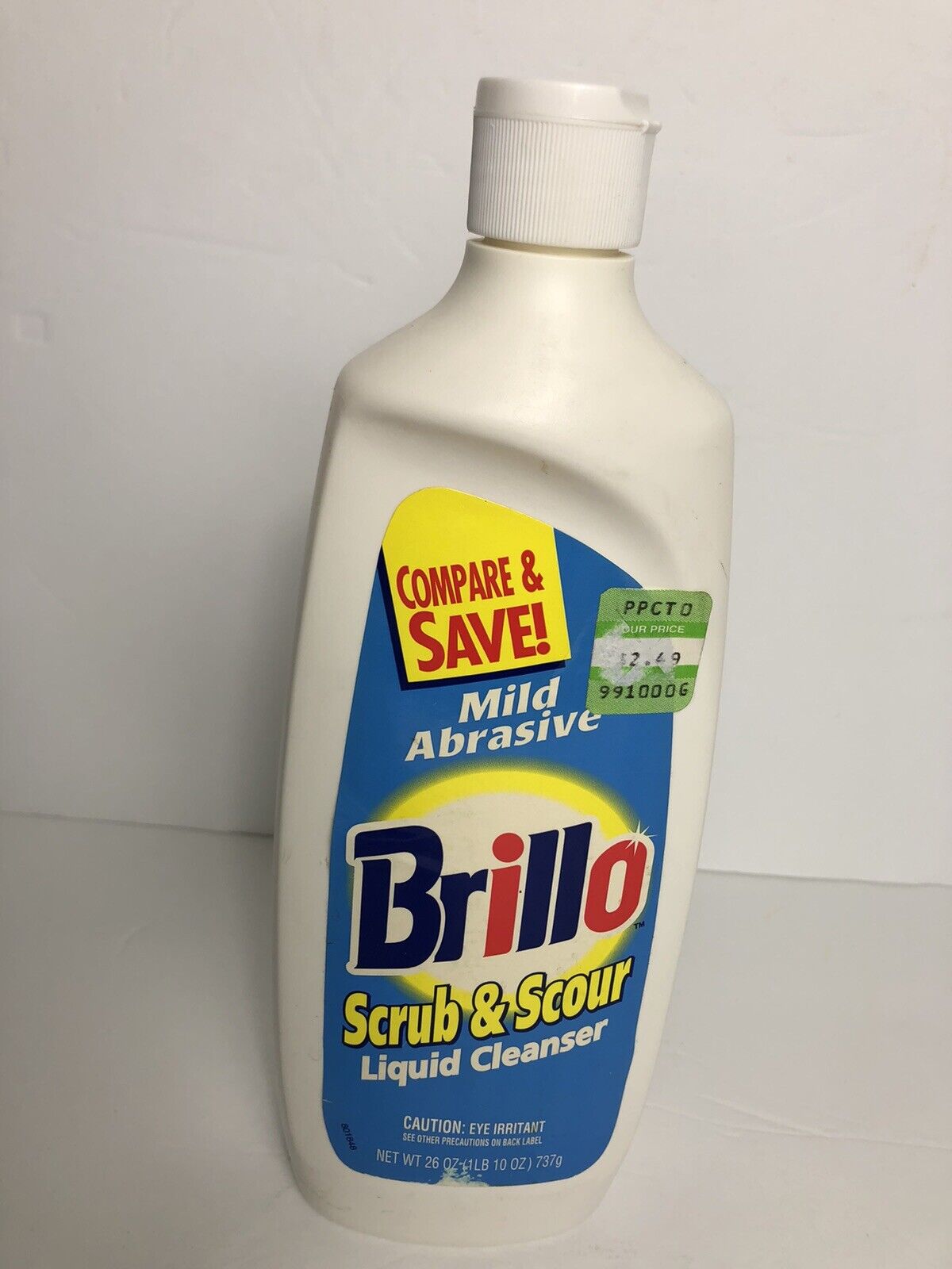 Vintage Brillo Scrub & Scour 1995 Movie Prop 90s Advertising NOS Liquid Cleanser
