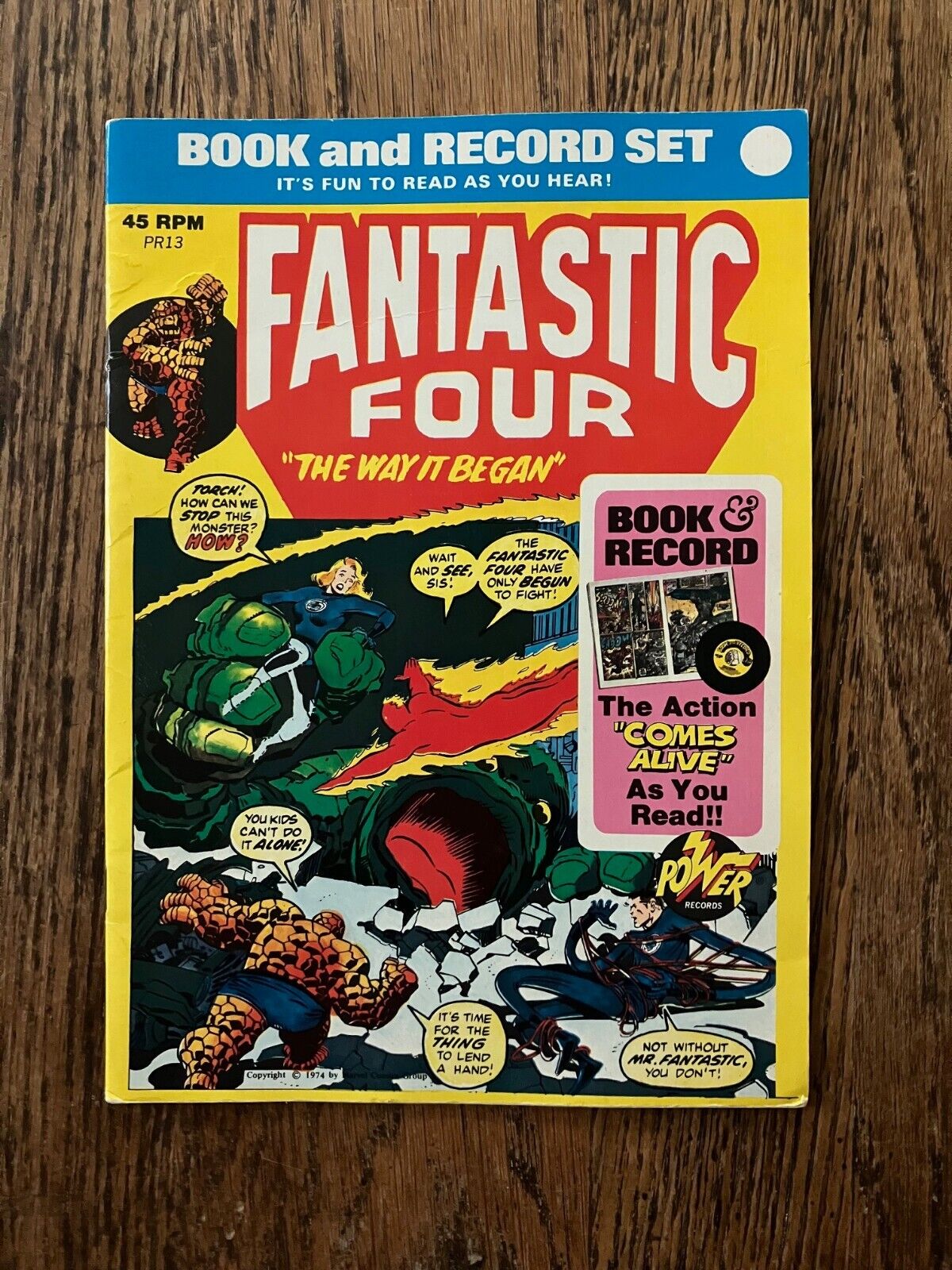 Fantastic Four 1974 Power Records Set - BOOK ONLY