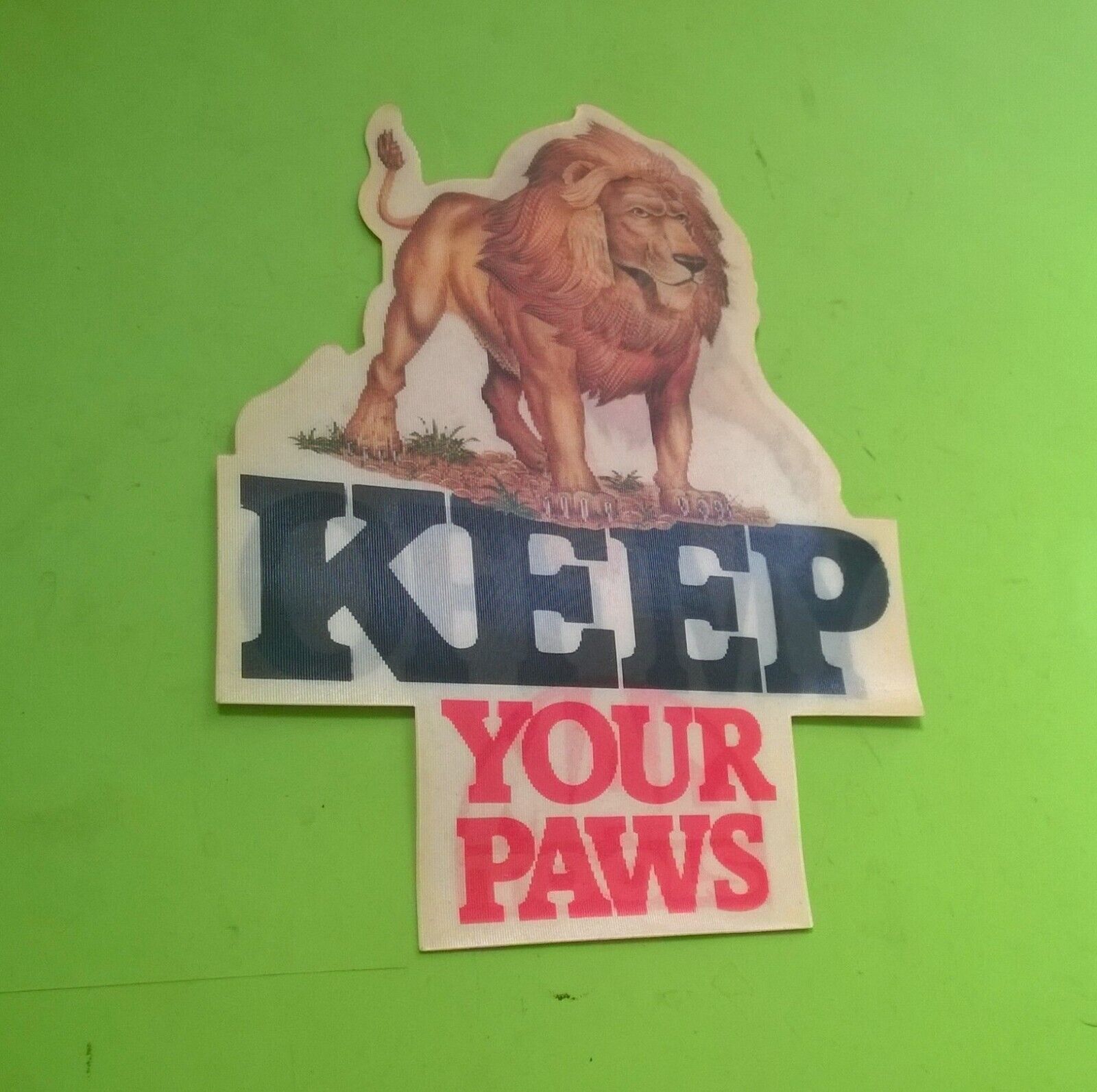 Vintage MAC Tools Decal Hologram Lion Keep Your Paws Off Decal Sticker