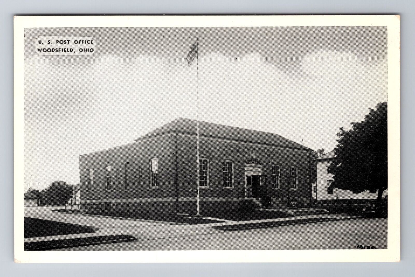 Woodsfield OH-Ohio, U.S. Post Office, Antique Vintage Souvenir Postcard