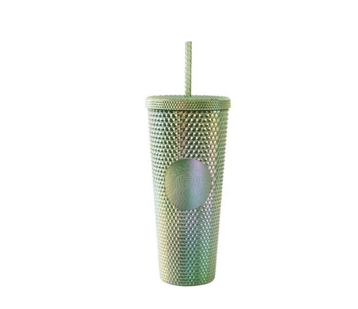 Starbucks GREEN PISTACHIO Bling Studded Cold Cup Shinny Indonesia 2023 -no card