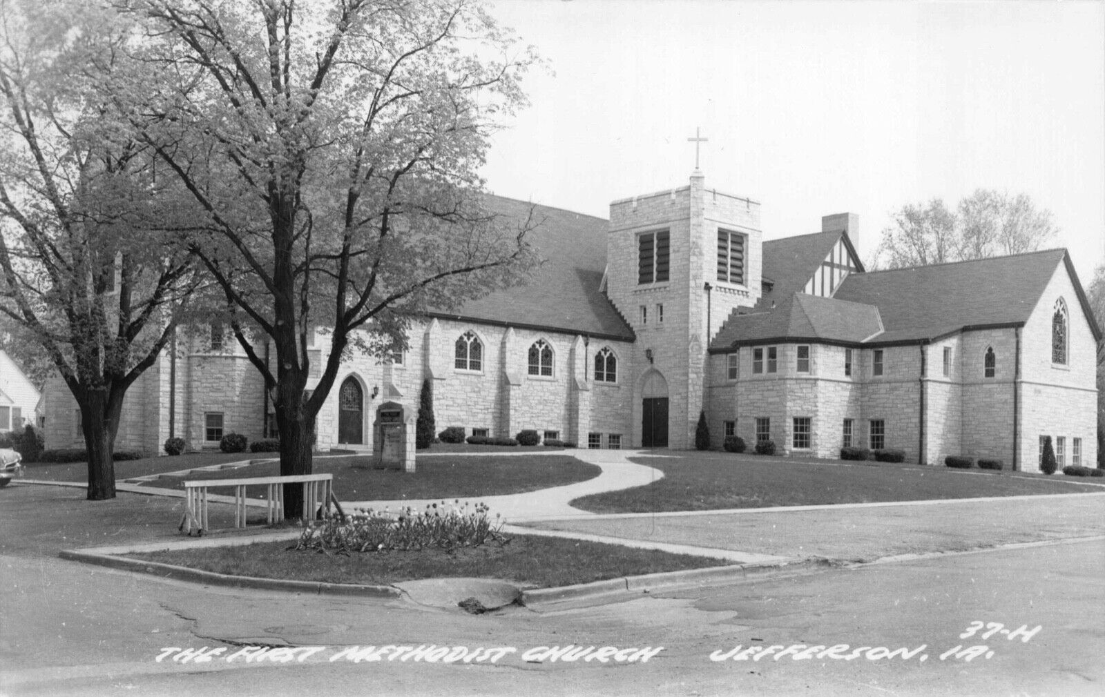 Real Photo Postcard The First Methodist Church in Jefferson, Iowa~122590