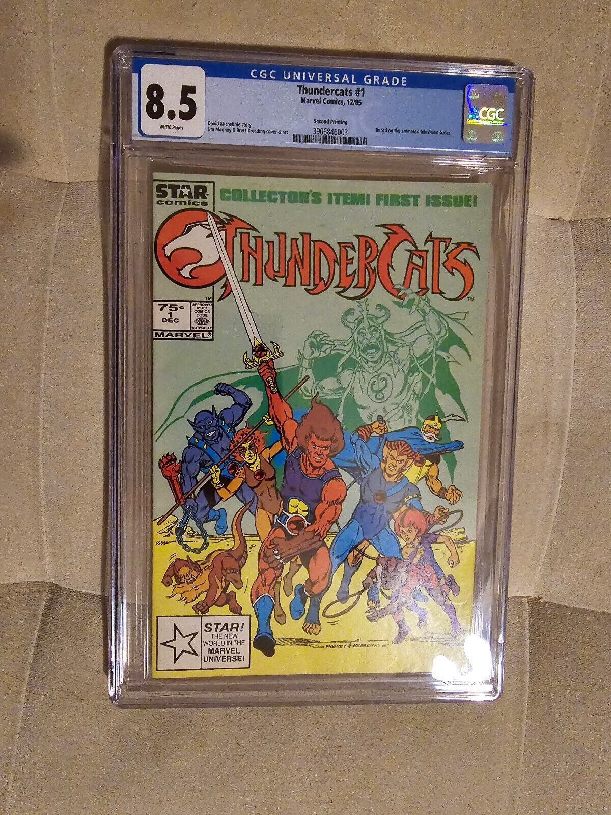 Thundercats #1 Marvel (1985) CGC 8.5 (Very fine+) 2nd Print White Pages 