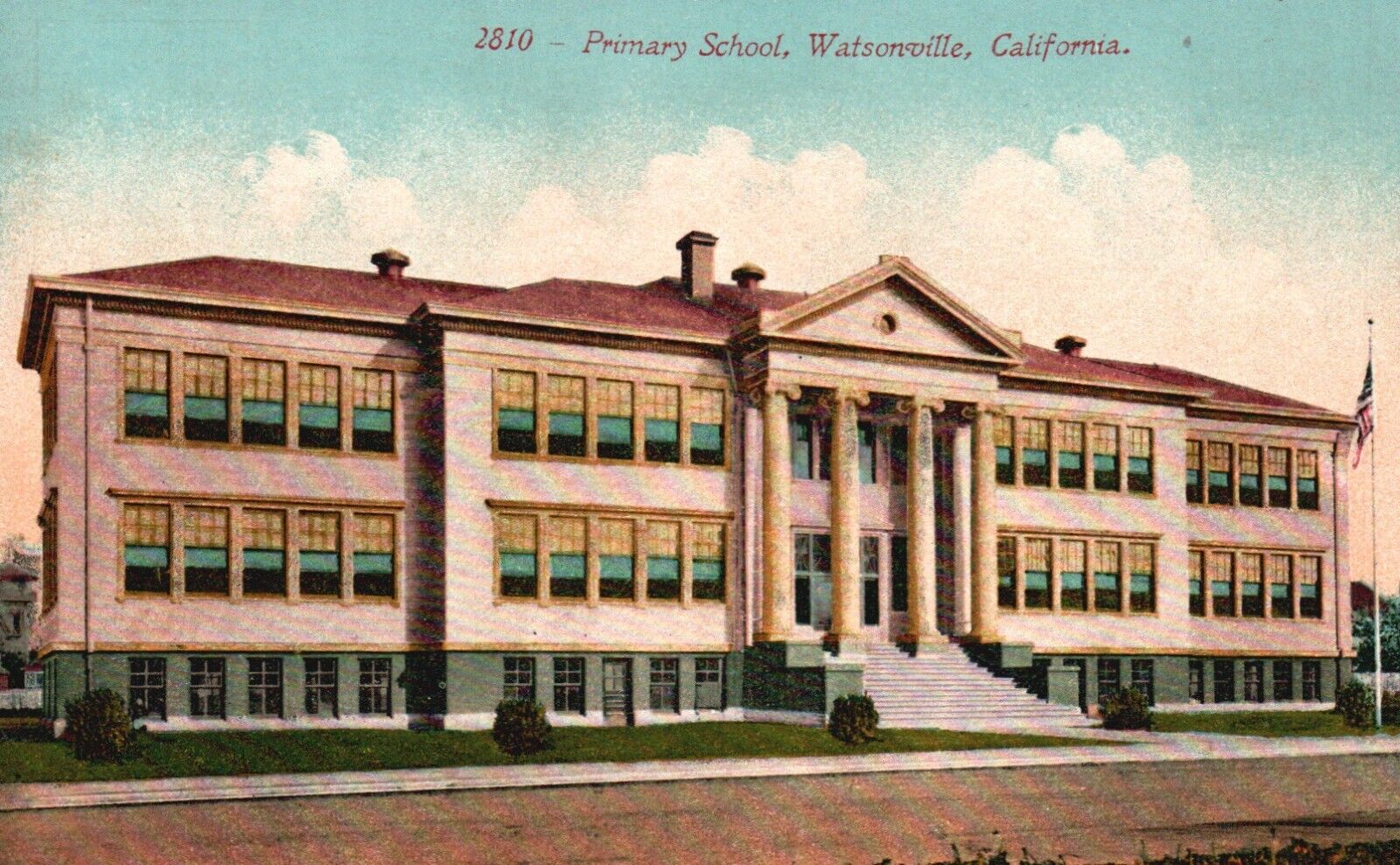 Postcard CA Watsonville California Primary School Antique Vintage PC e6271