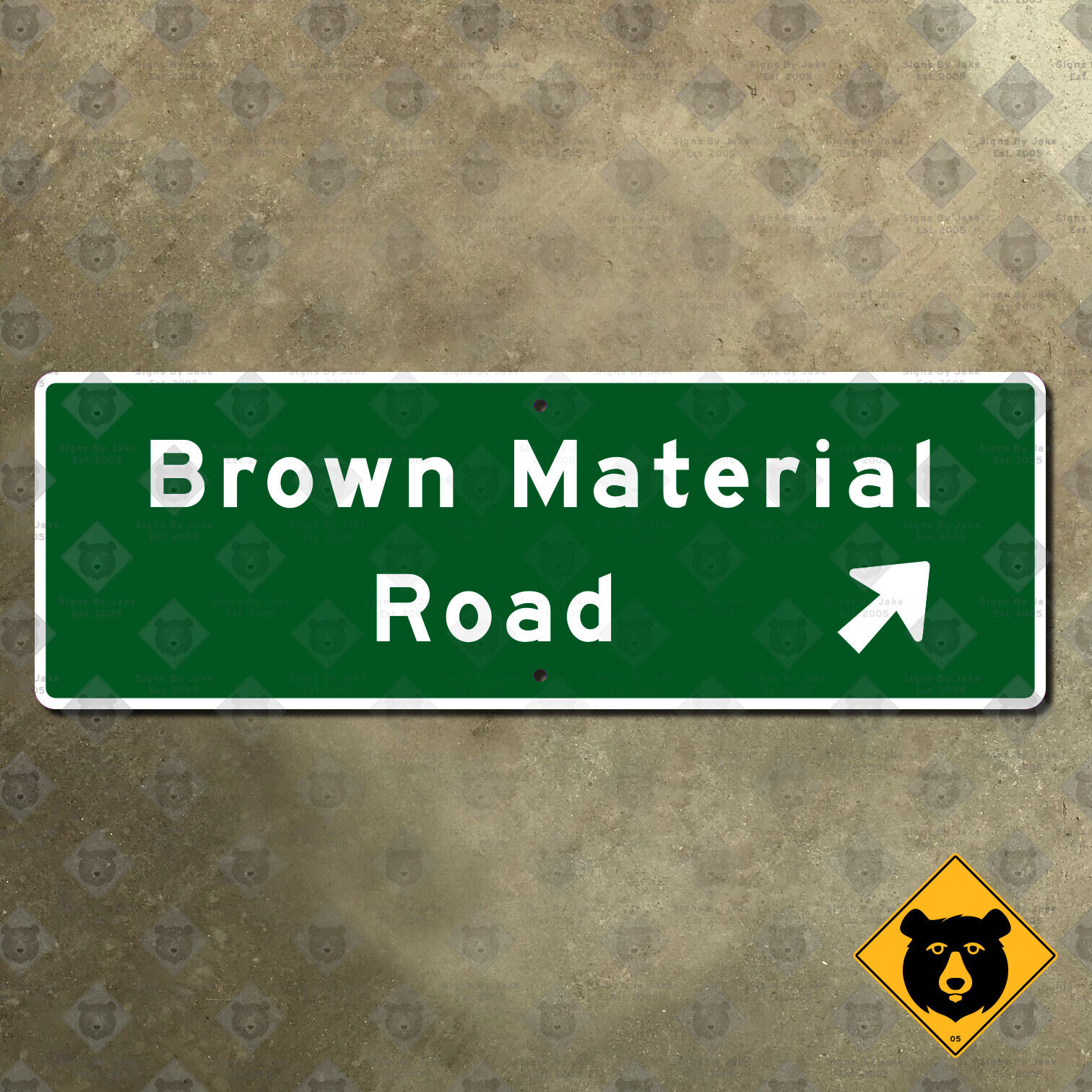 California Brown Material Road guide sign San Joaquin Valley Kern County 21x7