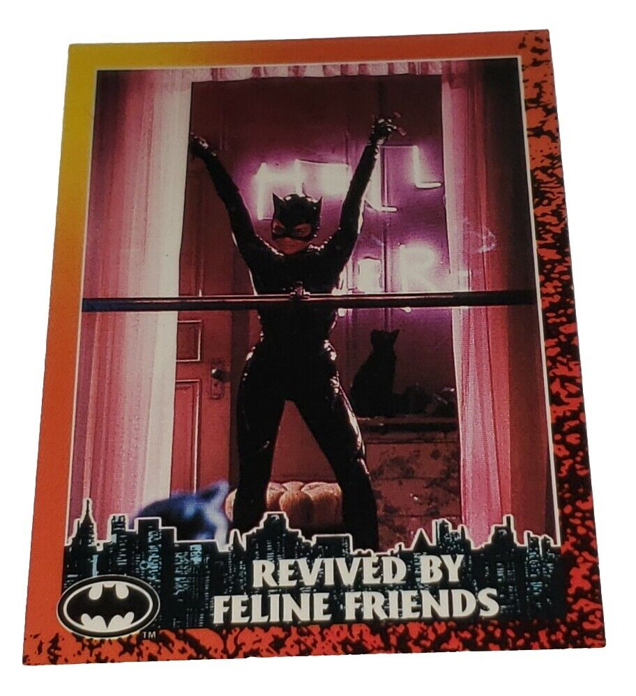 1992 Topps DC Comics Batman Returns #31 Revived By Feline Friends Movie Card #