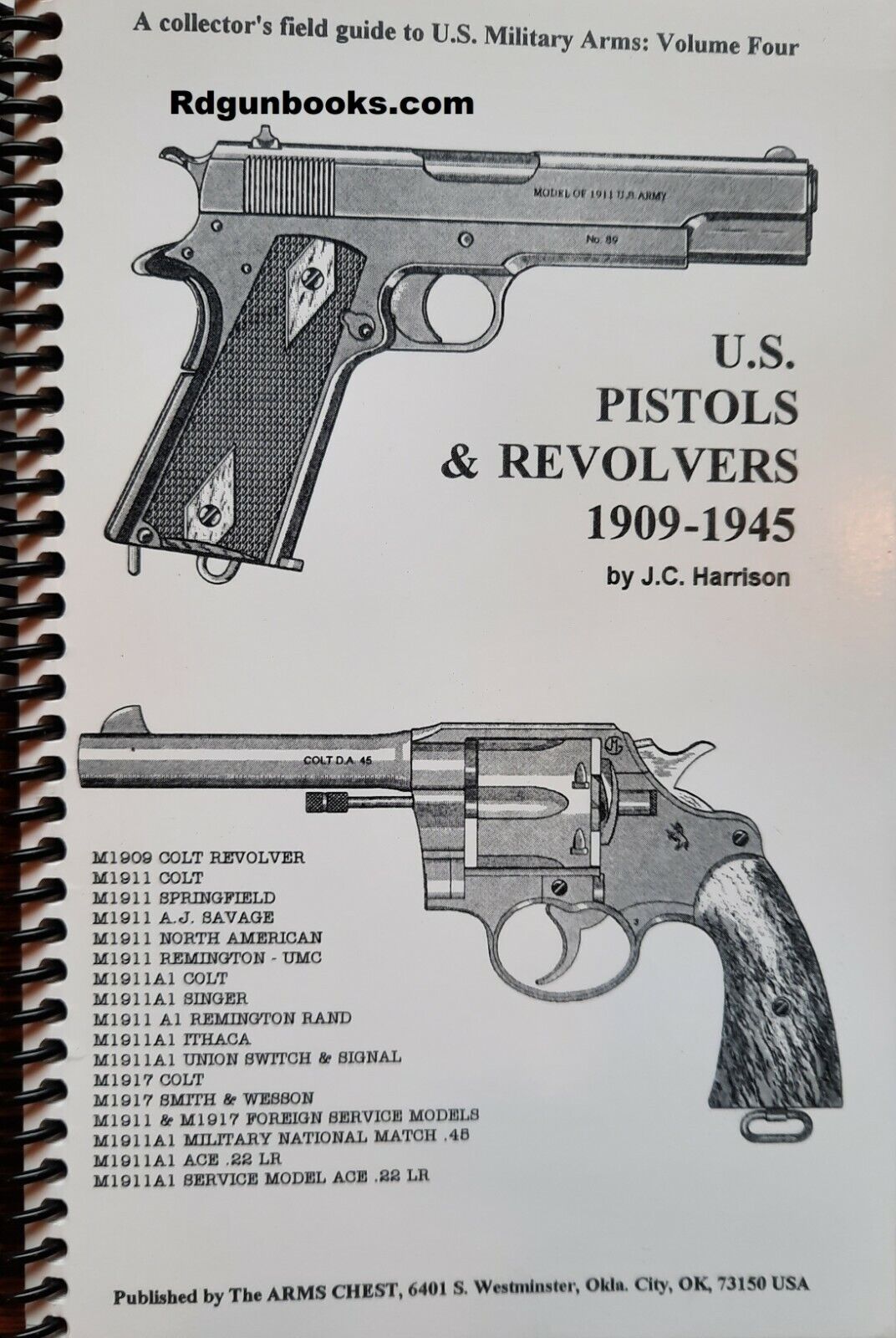 U.S. Pistols & Revolvers 1909 to 1945 by J. Harrison out of print gun book