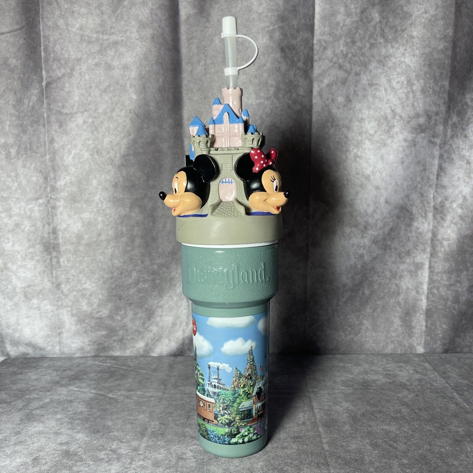 VTG Disneyland Coca-Cola Sipper Cup Park Collectible Mickie Mouse Lid Straw RARE