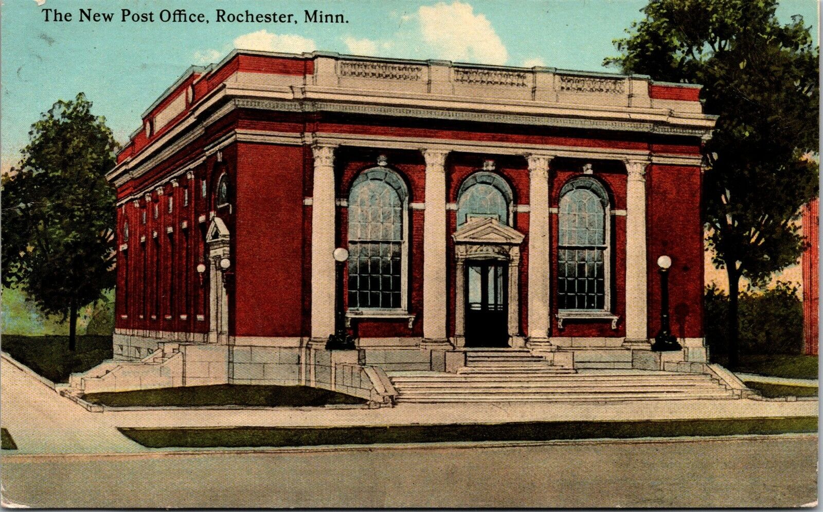 Vtg Rochester Minnesota MN New Post Office 1910s Postcard