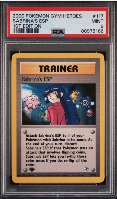 2000 Gym Heroes #117 Sabrina\'s ESP 1st Edition PSA 9 Mint Pokemon