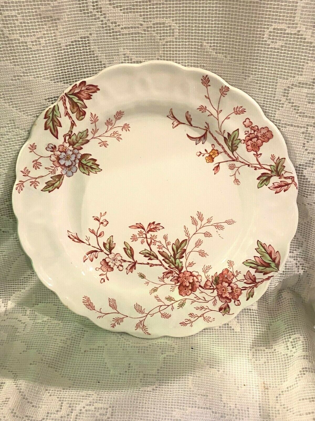 Vintage BOOTHS Washington A8016 Burgundy Floral Plate - Made in England