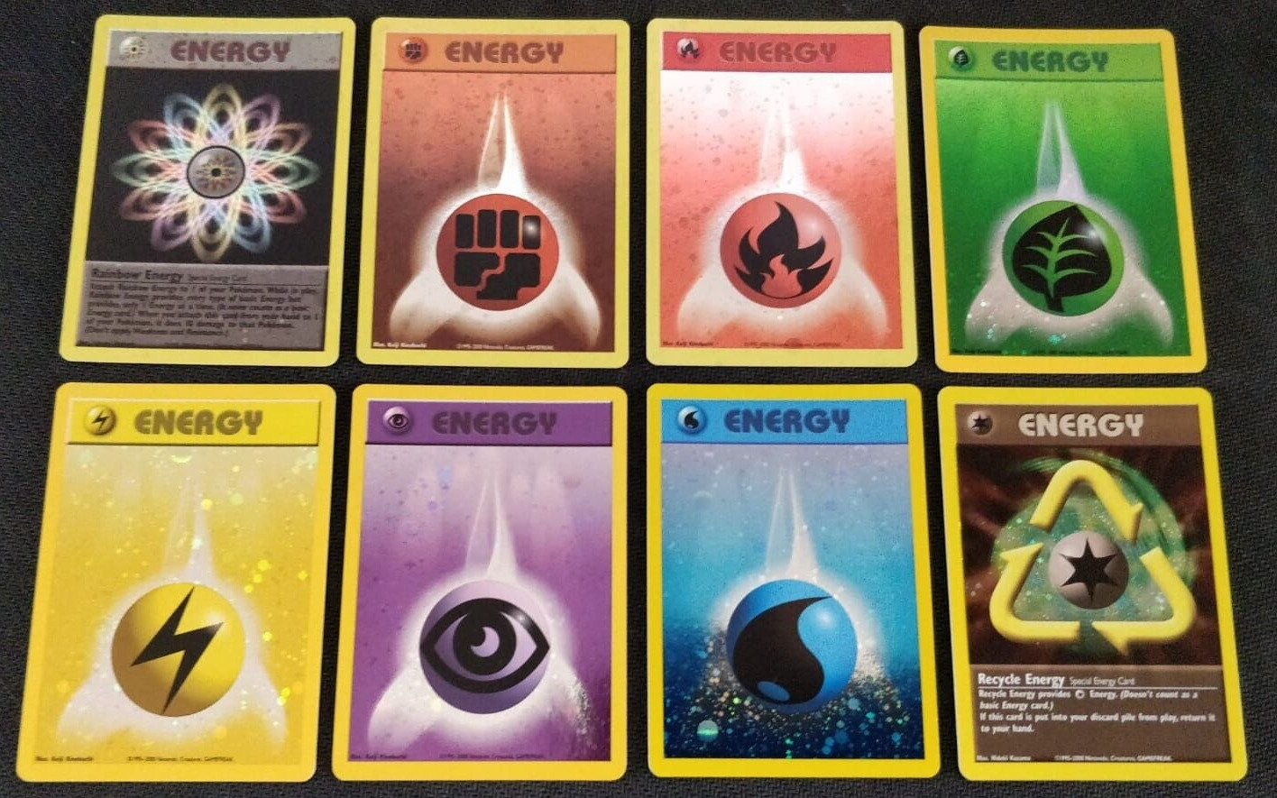 POKEMON HOLO ENERGY SET 8 CARDS \