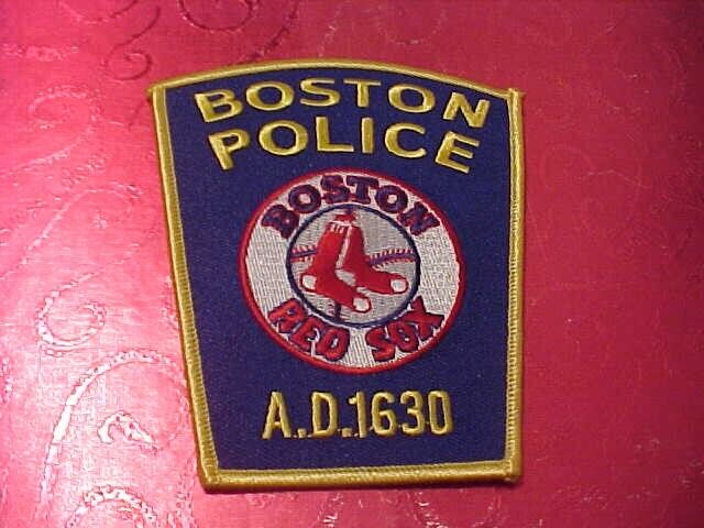 BOSTON MASSACHUSETTS RED SOX POLICE PATCH SHOULDER SIZE UNUSED