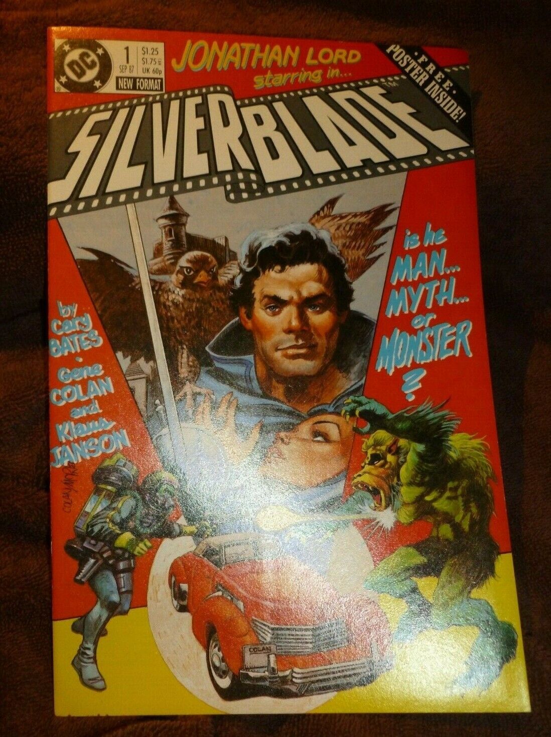 SilverBlade #1 Dc Comics 1987 Gene Colan Klaus Janson With poster 