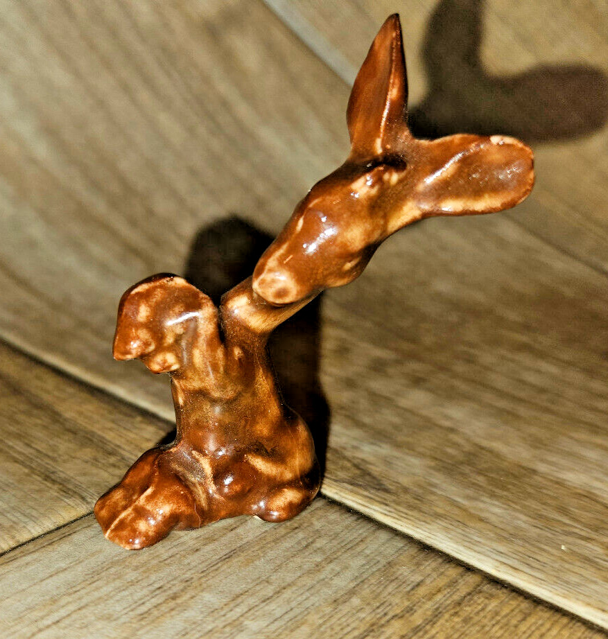 Adorable Tiny / Mini Ceramic Donkey Figurine Figure