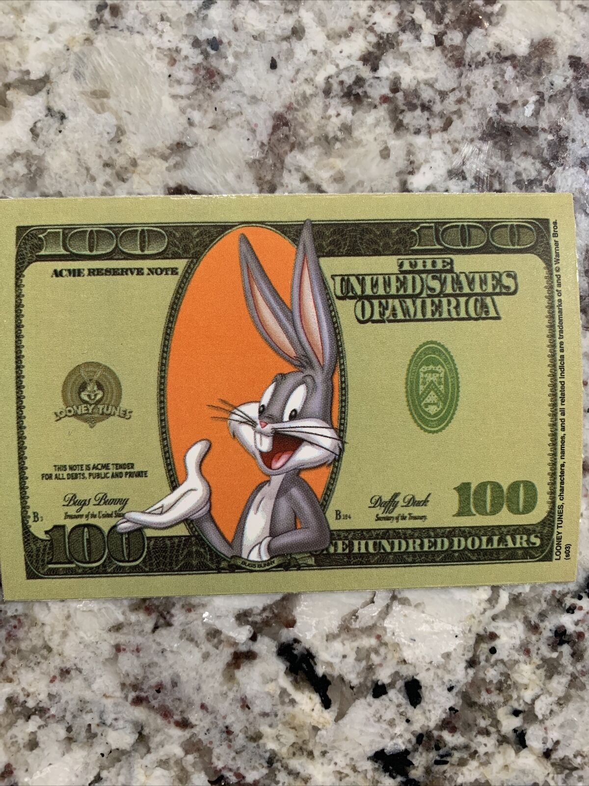 Vintage Looney Tunes Money Stickers/Decals- Vending Series 3: #1 Bugs Bunny