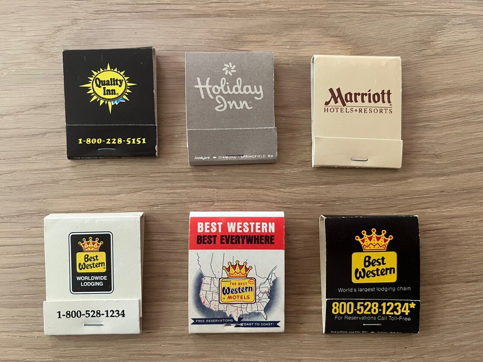 Vintage Hotel Chain Matchbooks Unstruck 70s-90s 
