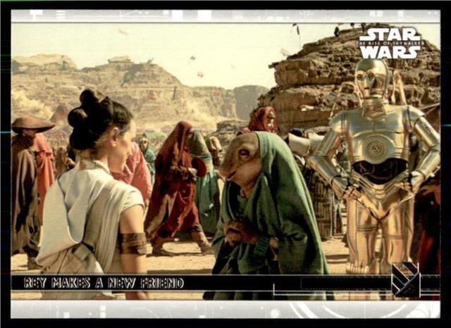 2020 Topps Rise of Skywalker Series 2 Base #18 Rey Makes a New Friend