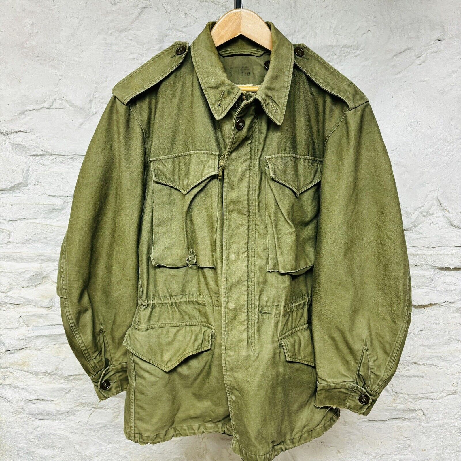 Vintage US Army M-51 M-1951 Patent 1952 Field Jacket OG 107 Green X-Small XS