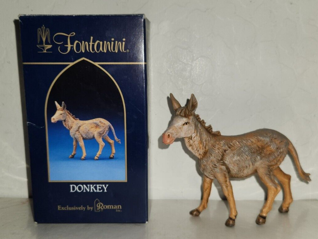VTG Fontanini Nativity Figure Standing Donkey Depose Italy #52443