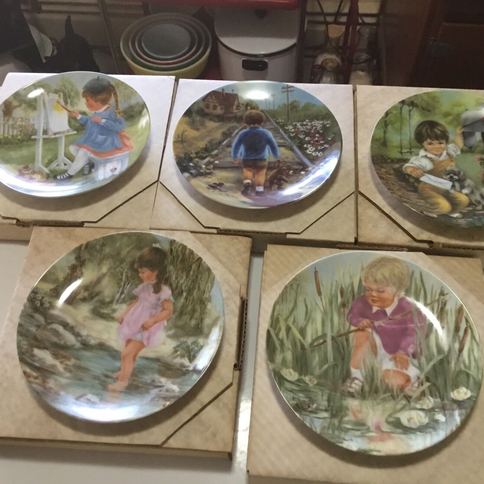 5 RUSTY MONEY  - SEEMS LIKE YESTERDAY - 81/2” Collector Plates NEW W/ COA’S