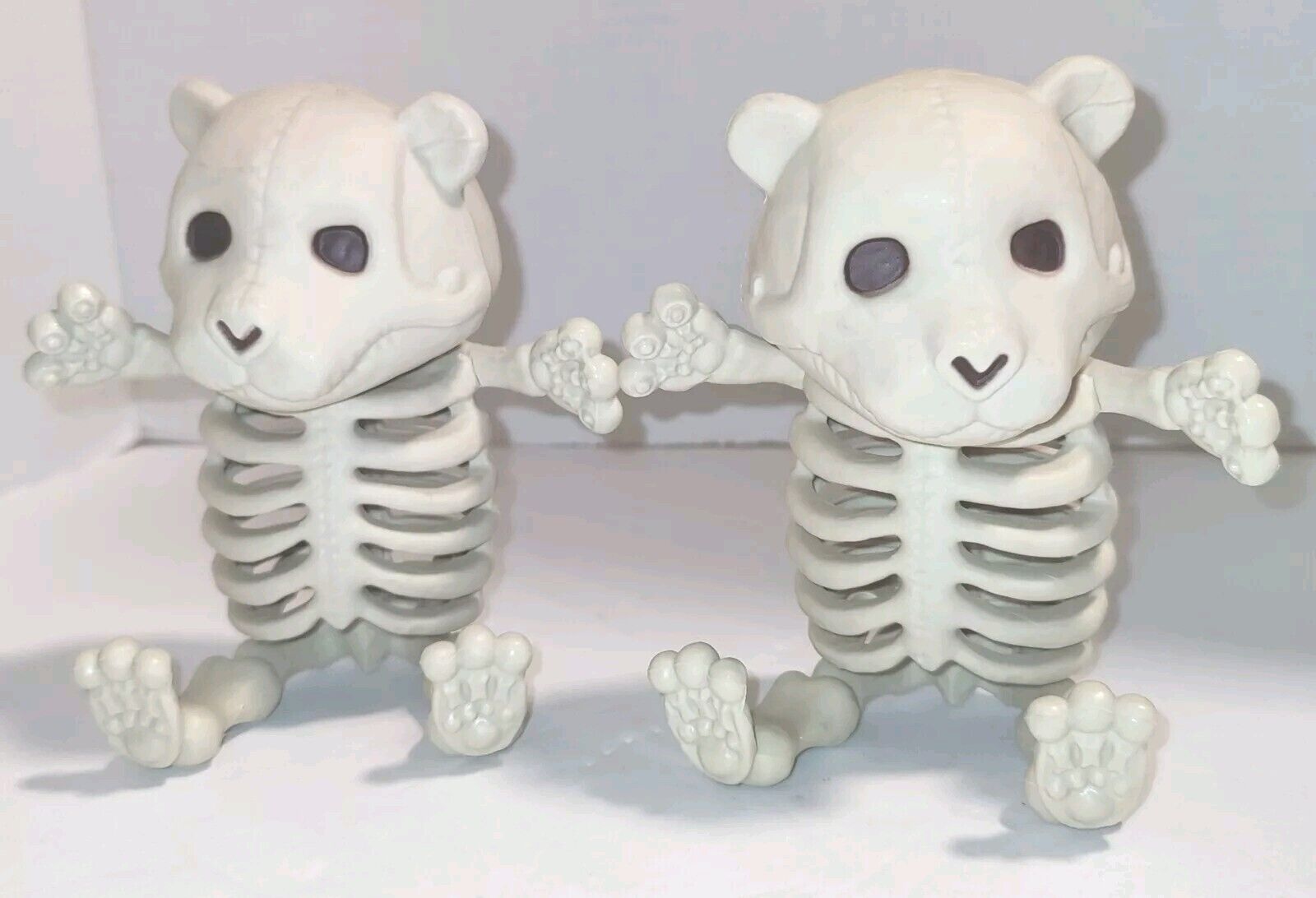 Crazy Bonez Sitting Bear Skeletons 2 Seasons Movable Head Decorative Halloween 