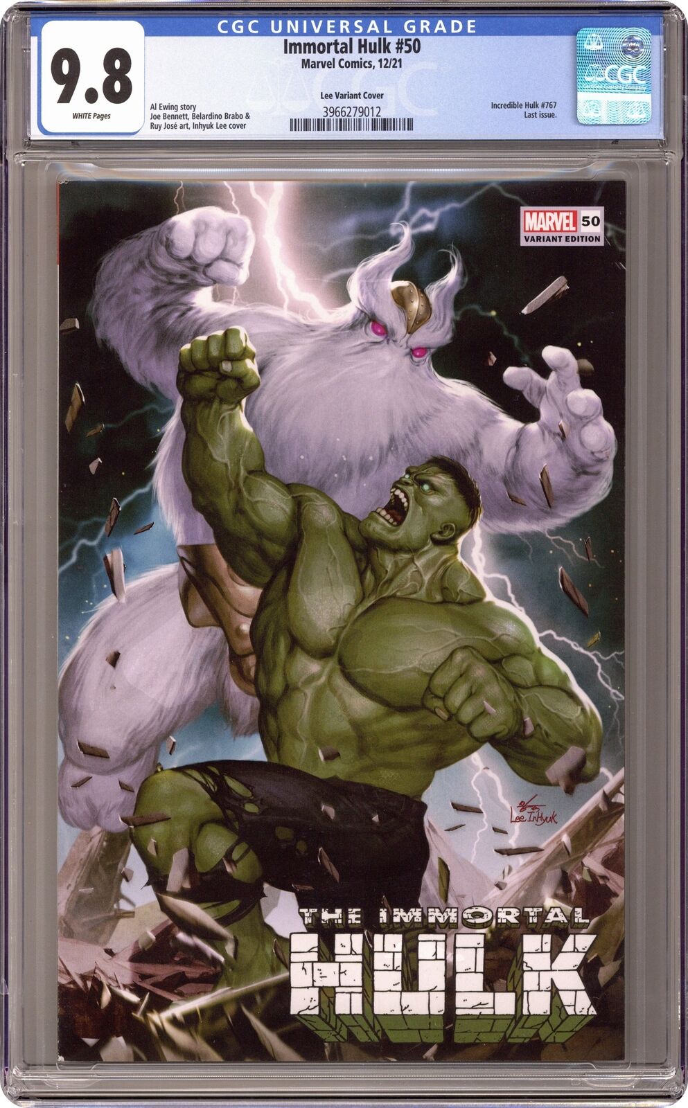 Immortal Hulk #50H Lee Variant CGC 9.8 2021 3966279012