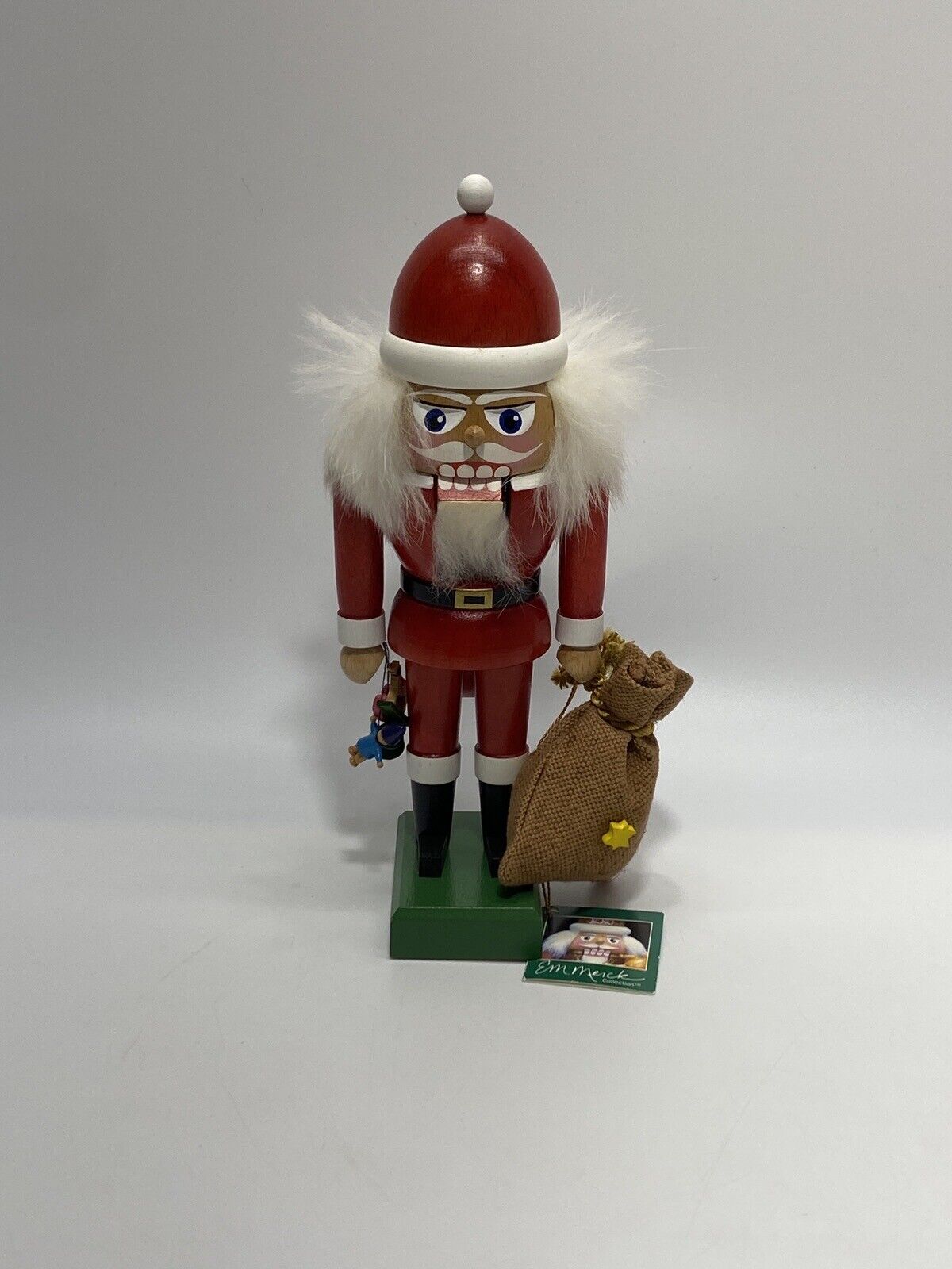 KWO Made In Germany Old World Christmas Santa W/ Bag Of Toys Nutcracker EUC