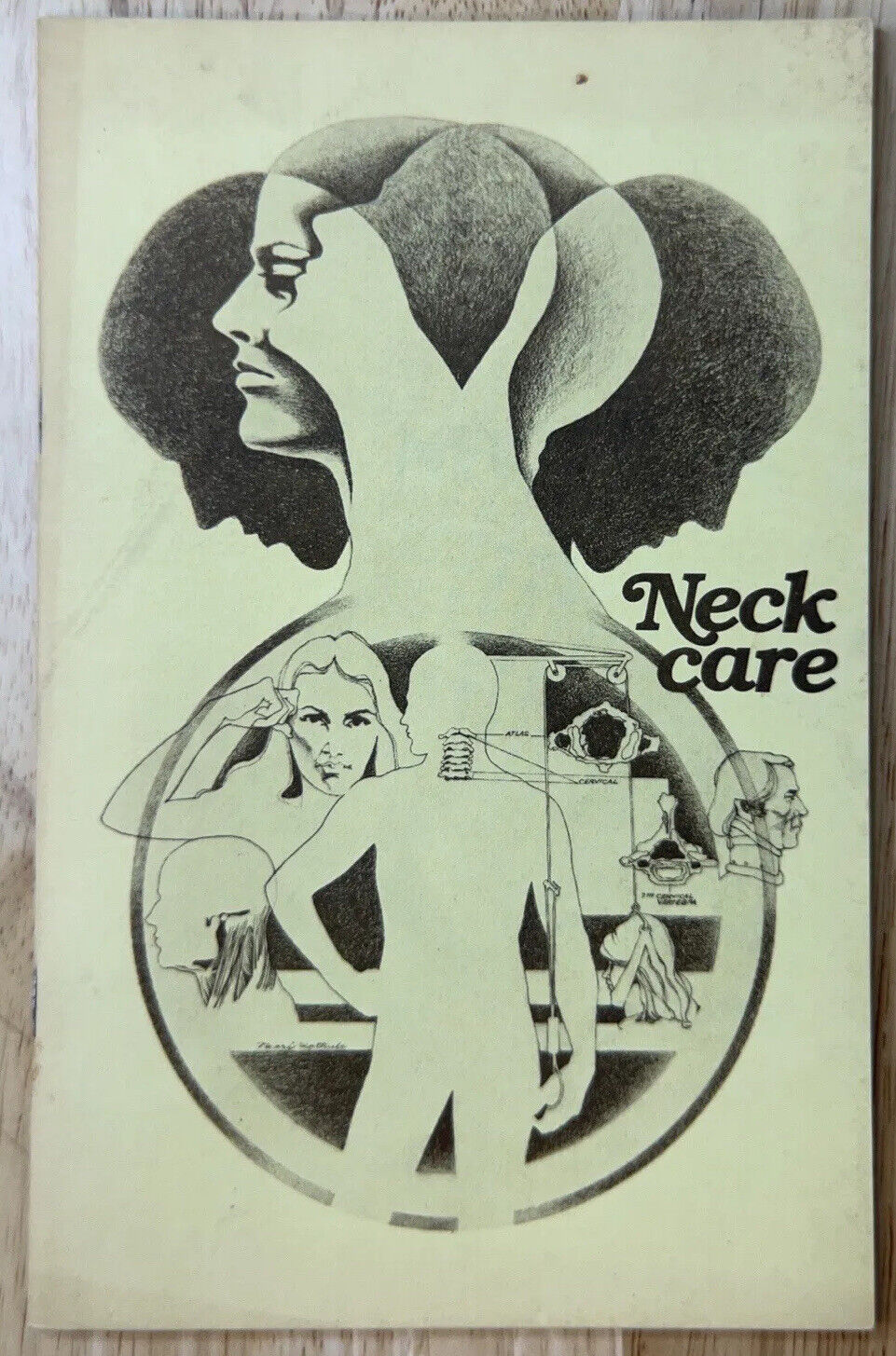 Vintage 1979 Neck Care Booklet Health Science Wellness Medical Psychedelic