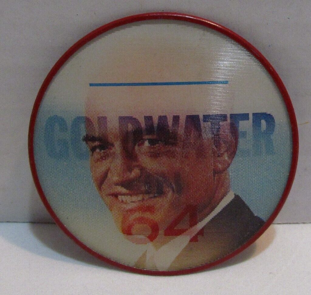 Barry Goldwater In ‘64 Vari-Vue Pin Button , 3 inch