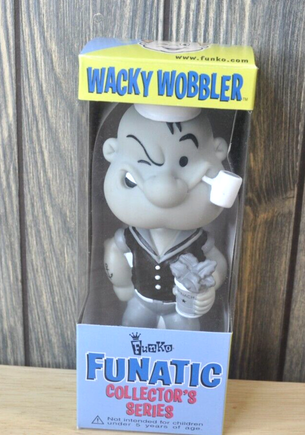 Funko Wacky Wobbler B&W Popeye Funatic Collector\'s Series Bobblehead Figure