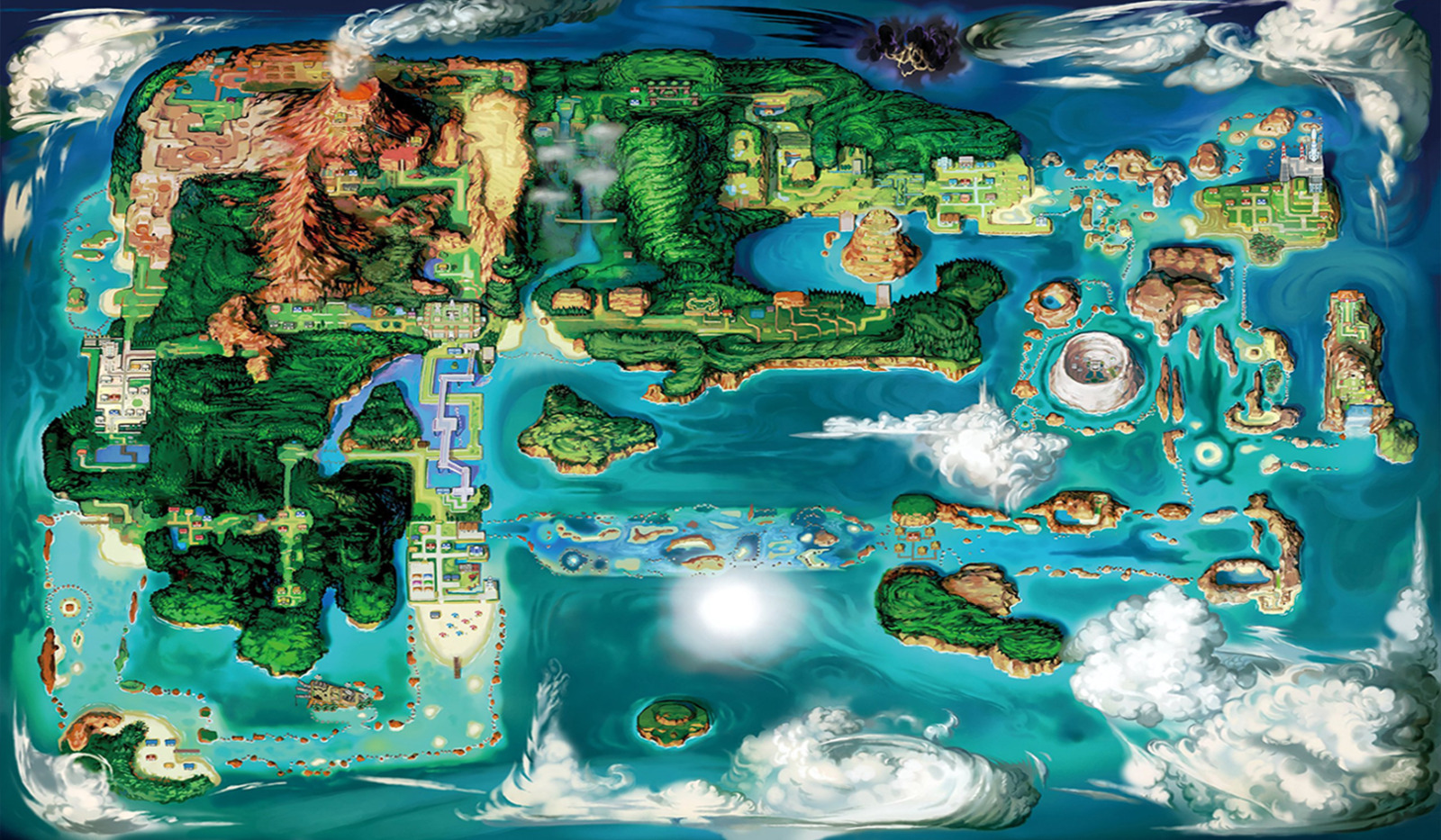 Pokemon Hoenn Oras Giant mousepad | TCG playmat | Pokemon Emerald | Pokemon TCG