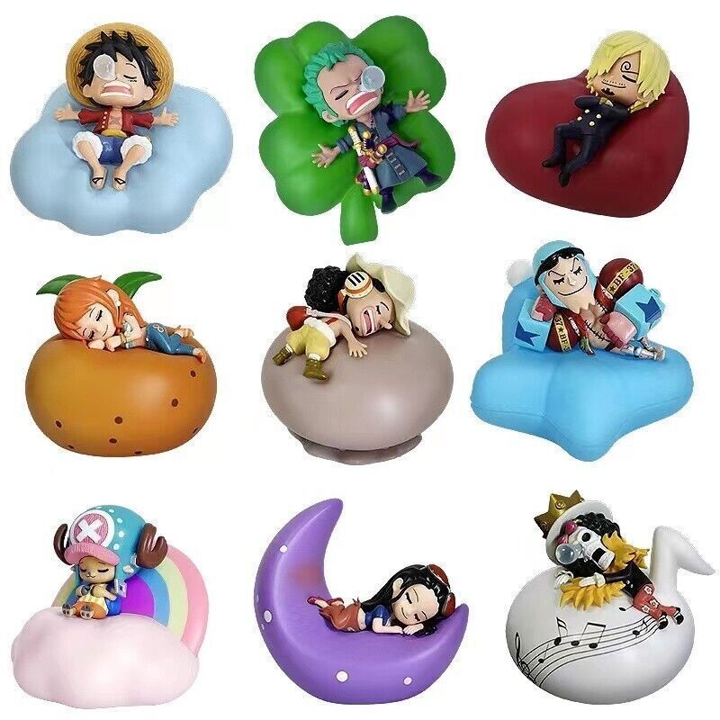 8pcs Anime One Piece Sweet Dream PVC Action Figure Model Collectible Statue Toys