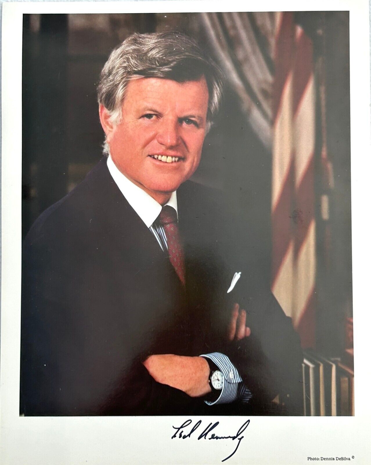 Ted Kennedy Hand Signed 8x10 Photo - Massachusetts Senator