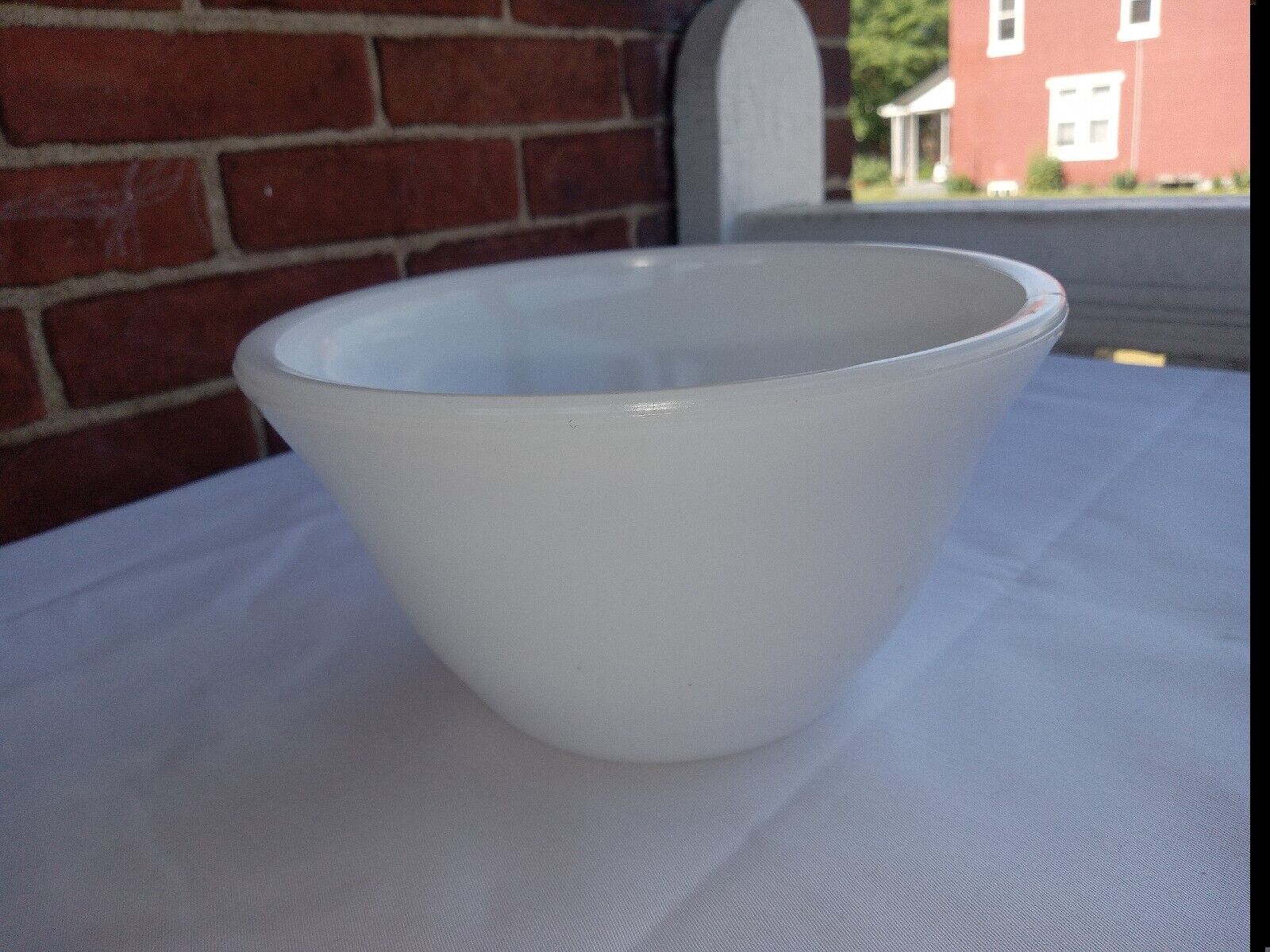 Mckee white Opal bell bowl 7” Very Hard To Find