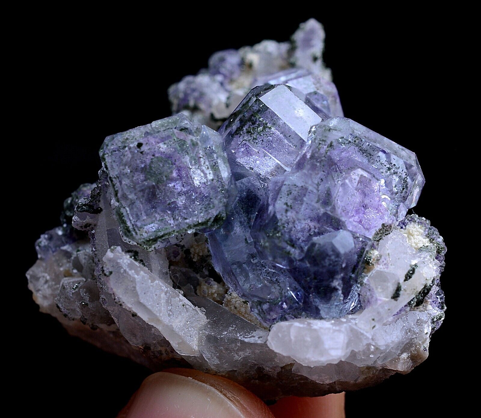 22g Newly DISCOVERED RARE CUBE PURPLE FLUORITE MINERAL SAMPLES/ YaoGang  Xian