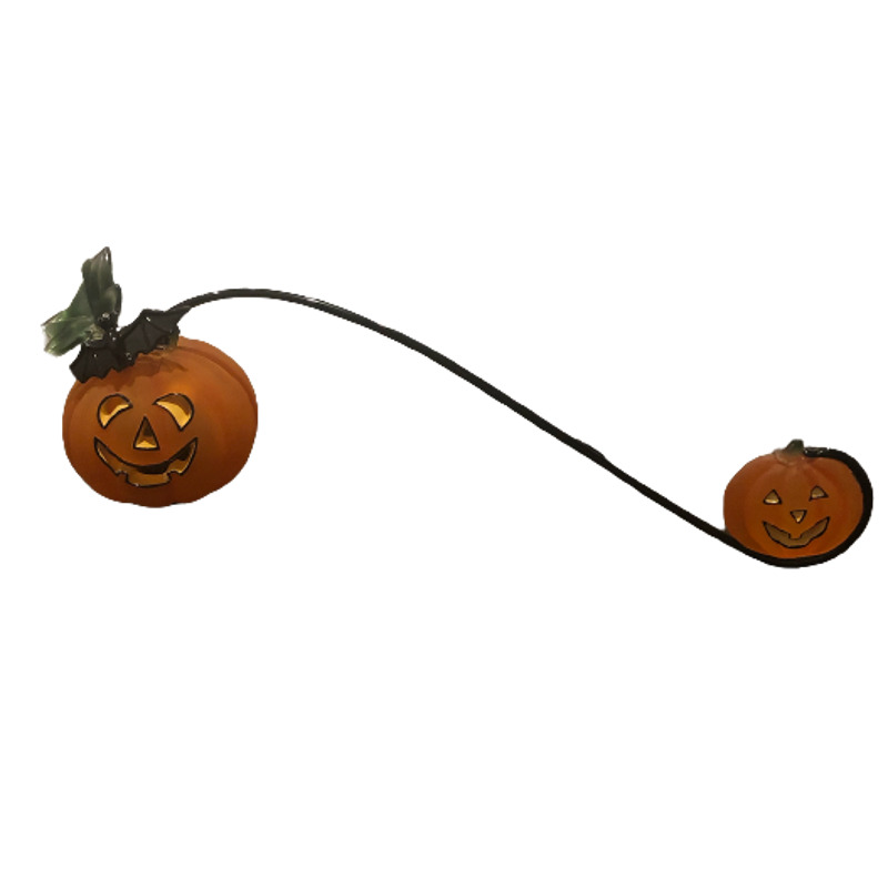 VERY RARE DEPT 56 Halloween Candle Snuffer Glass Pumpkin Jack O Lantern Vintage