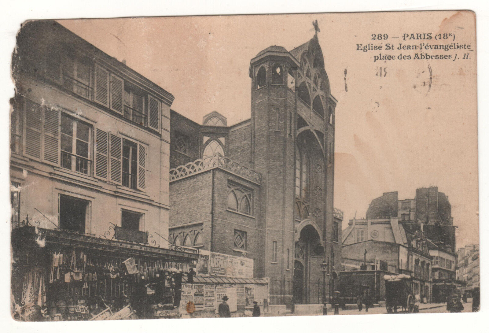 CPA 75 - PARIS: CHURCH SAINT-JEAN - PLACE DES ABBESSES (PARIS) 2nd CHOICE