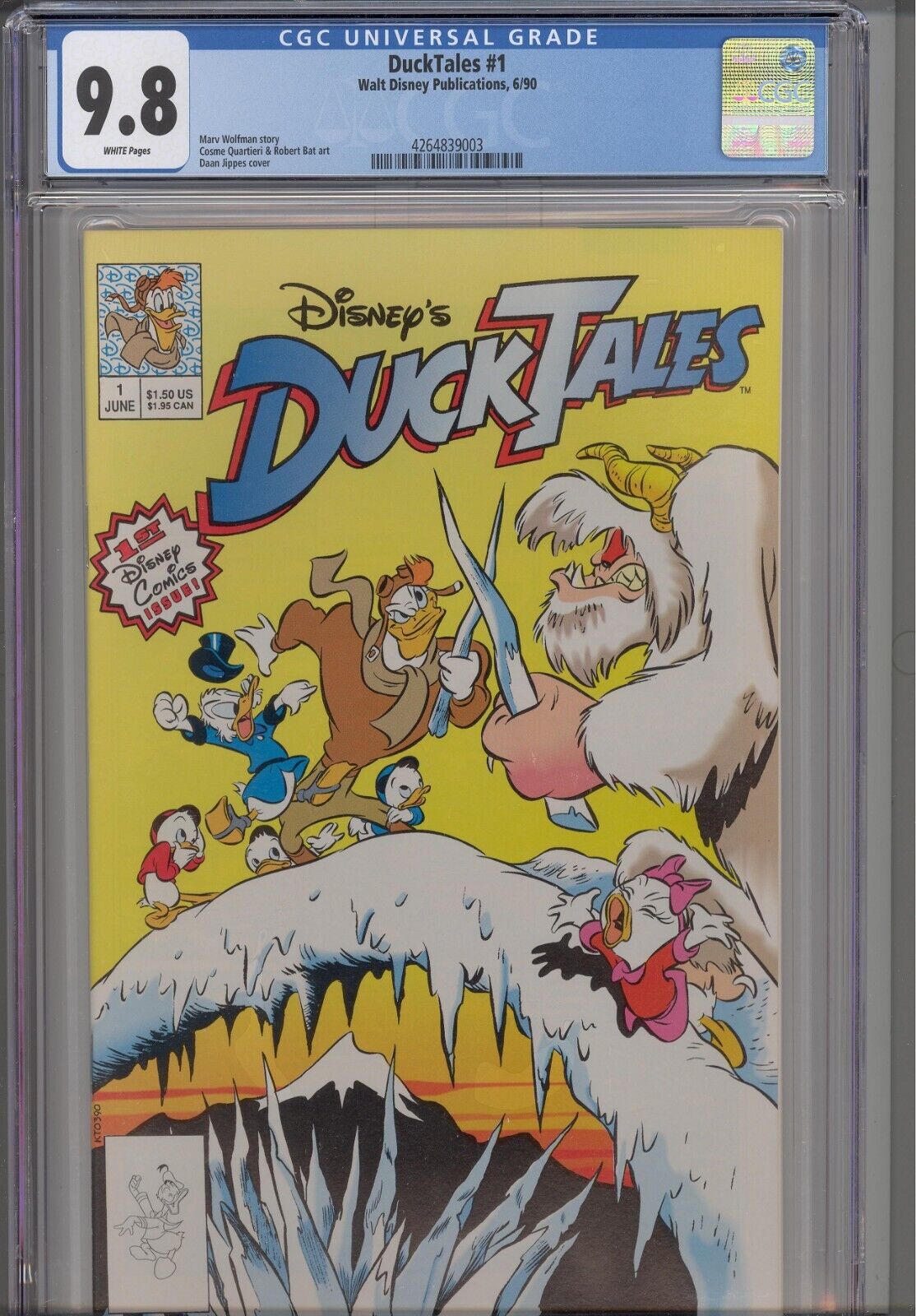 Duck Tales #1 CGC 9.8 1990 Walt Disney Publications Price Drop
