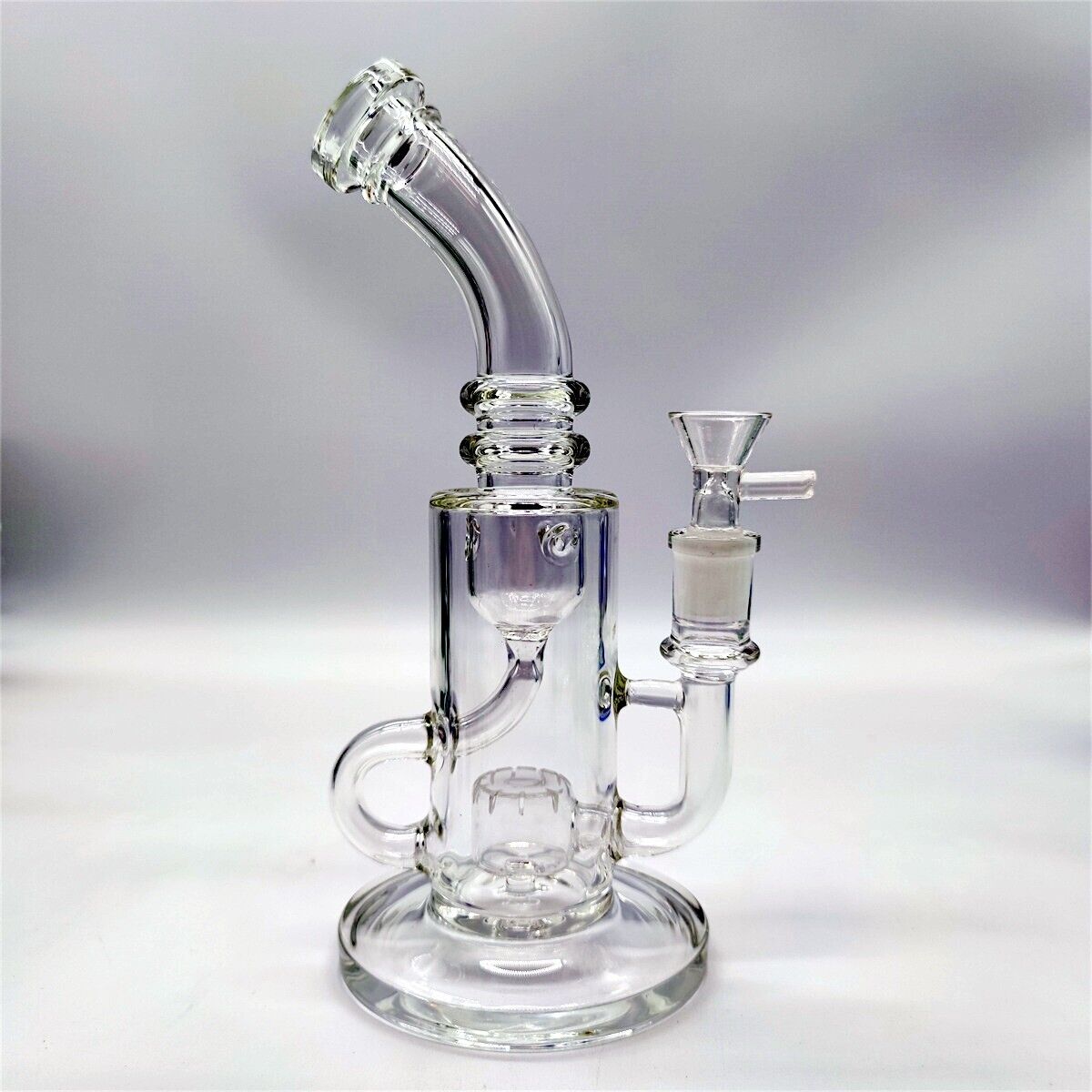 10 Inch Fab Egg Slit Hub Deluxe Recycler Glass Bong Water Pipe Hookah 14MM