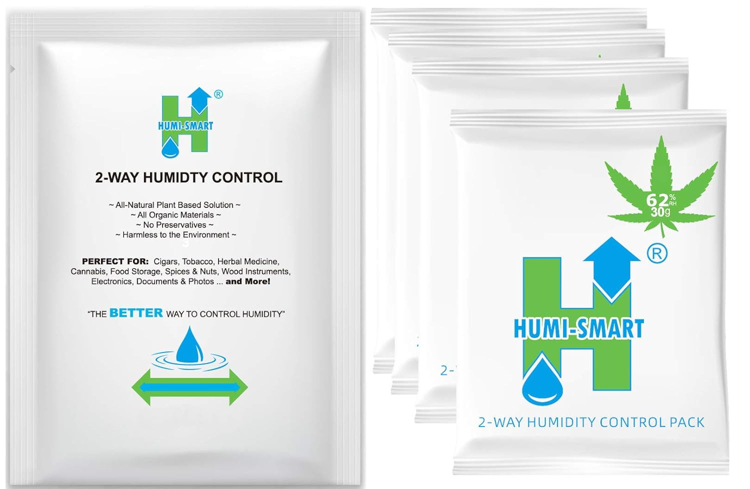 Humi-Smart 2-Way Control 62% RH 30G 4-Pack