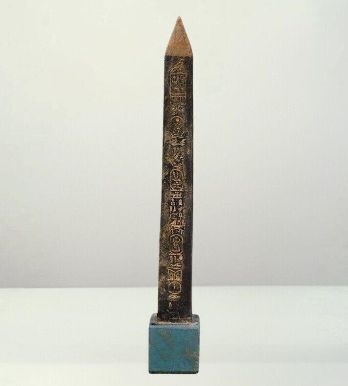 RARE ANCIENT EGYPTIAN ANTIQUES Obelisk Large & Heavy With Symbols Pharaonic BC