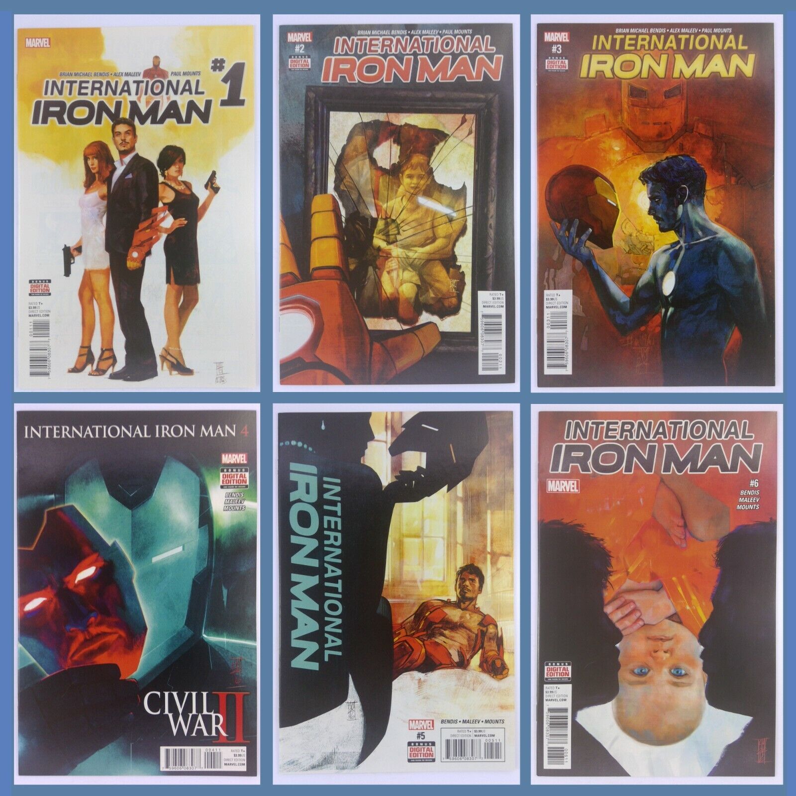 International Iron Man (2016) 1-7 | 7 Book Lot | Marvel Bendis FULL RUN