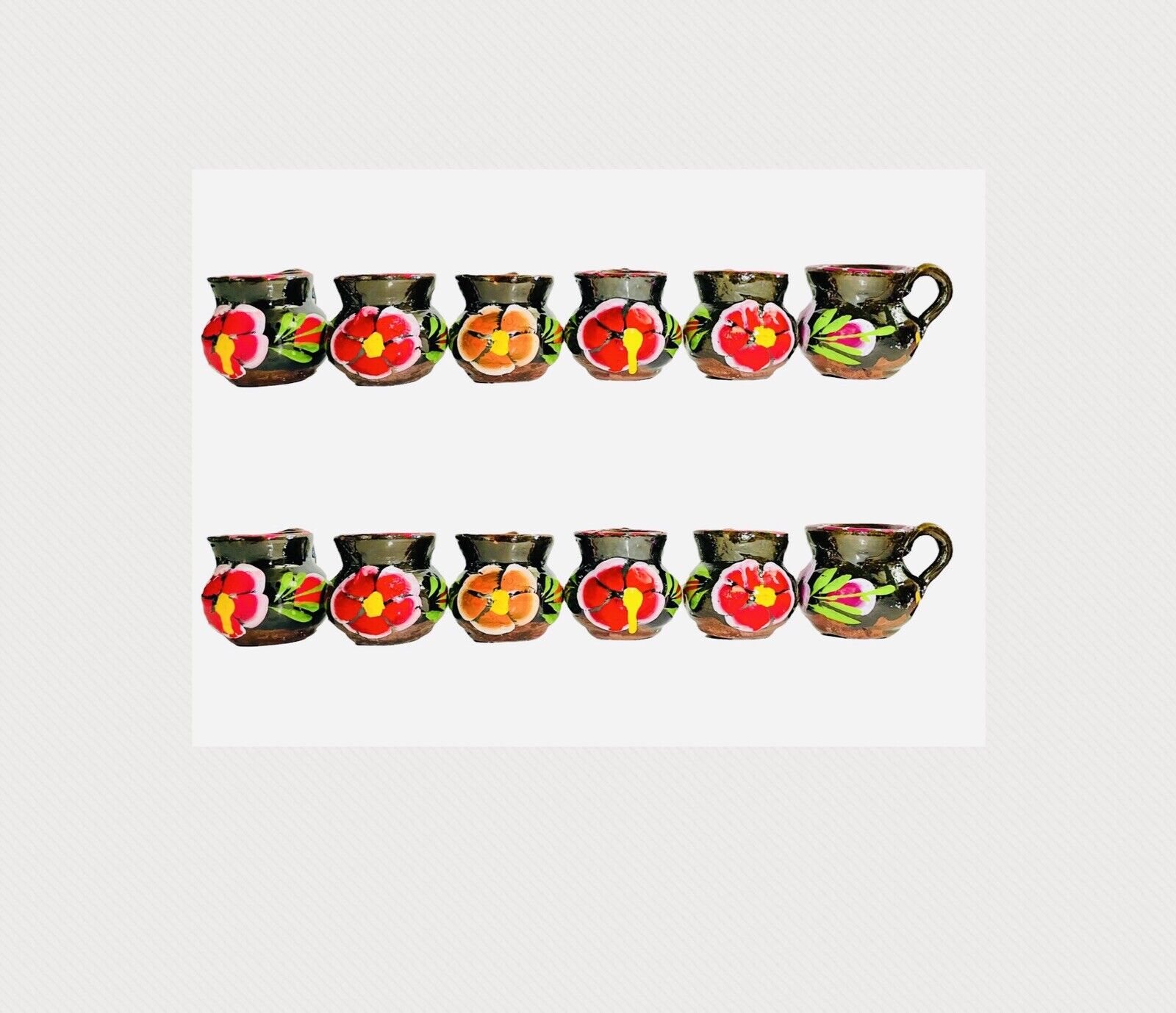 12X mini Cups Tequila shots multi colored Mexican tequileros Cantaritos 2 Inches