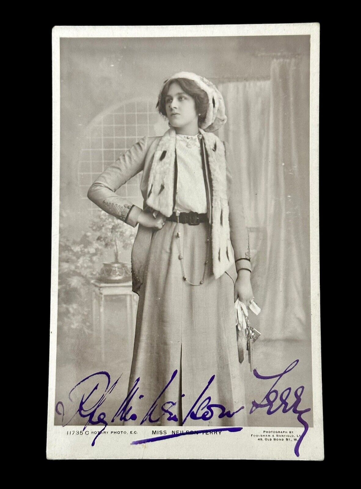 1910s Leading English Stage Actress Miss Ellen Terry RPPC real photo postcard